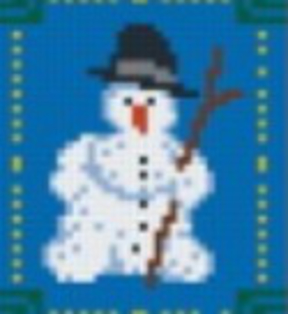 Snowman A One [1] Baseplate PixeHobby Mini-mosaic Art Kit image 0